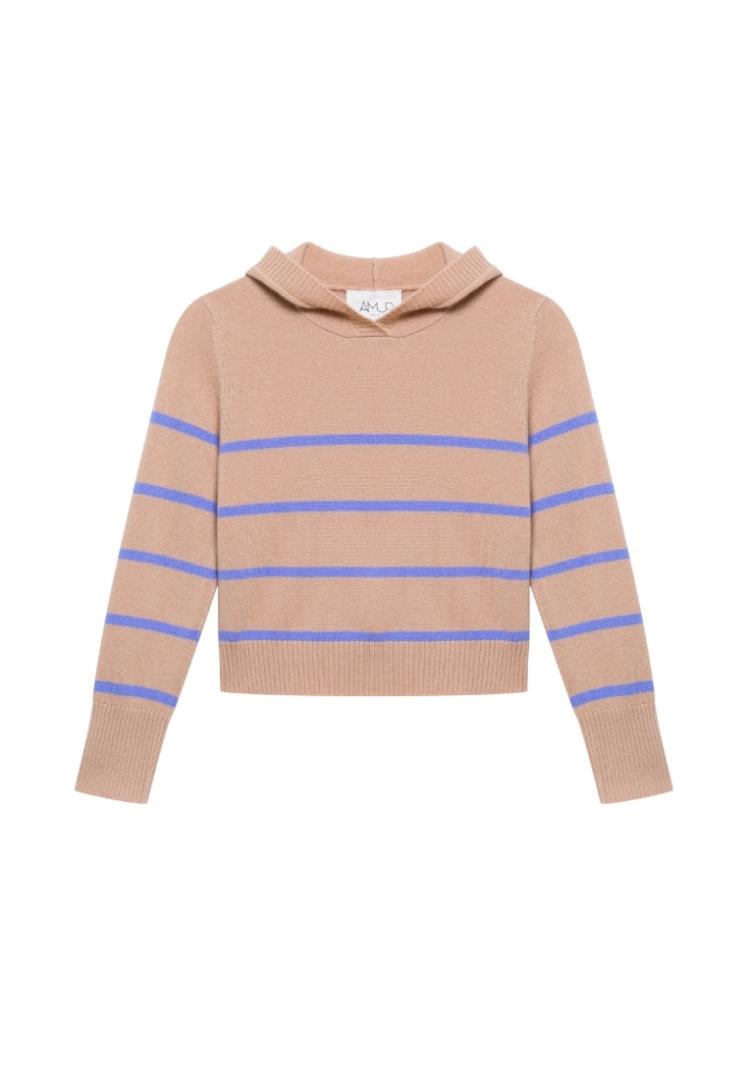 Худи из кашемира детское "Латте с Васильками"