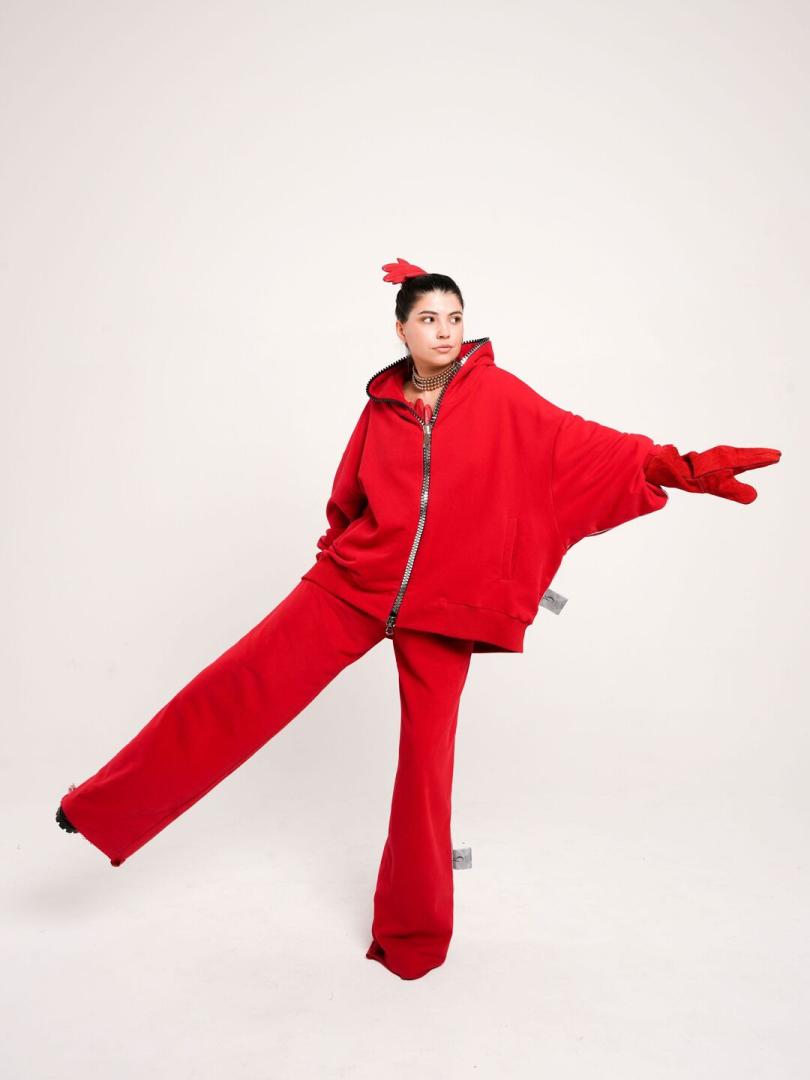 Худи West красный