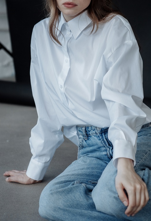 Рубашка оверсайз белая