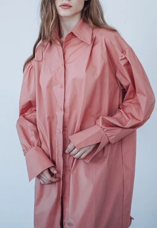 Платье-рубашка терракот "Кливия"