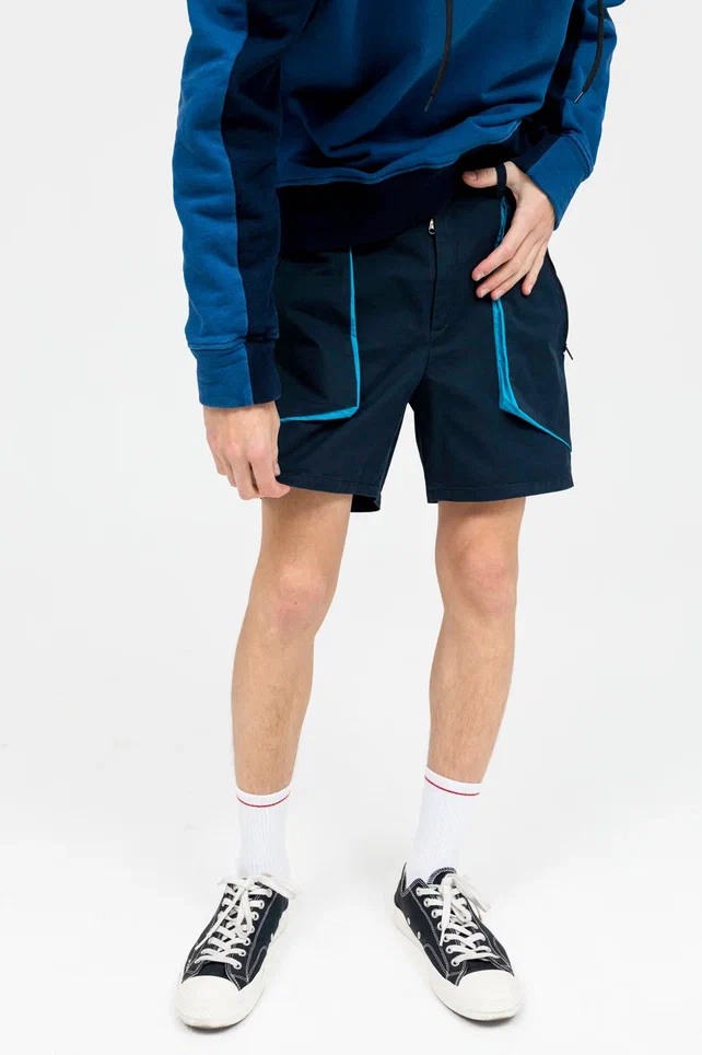 Спортивный костюм темно-синий (Худи и шорты)