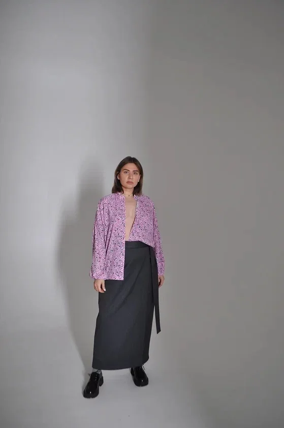 Рубашка из вискозы "Сирень"