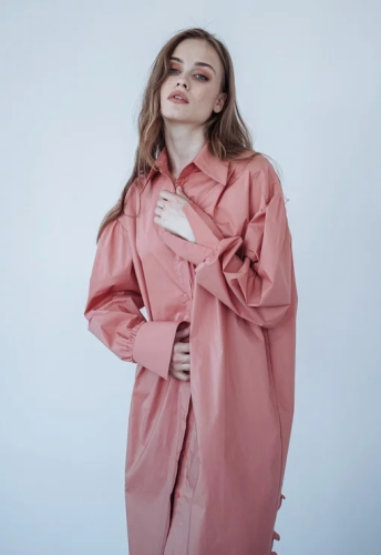 Платье-рубашка терракот "Кливия"