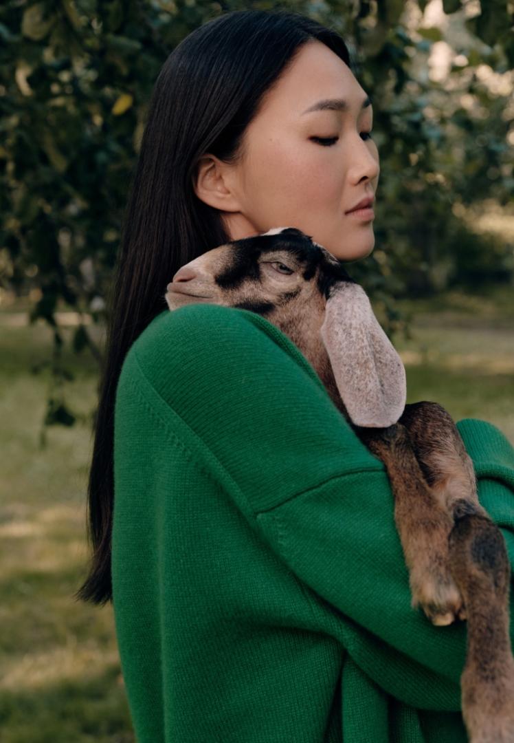 Свитер из кашемира "Майская Зелень"