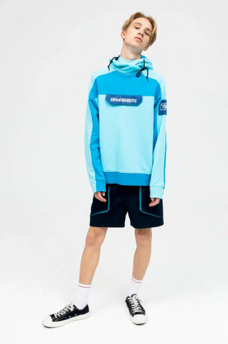 Спортивный костюм бирюзовый (Худи и шорты)