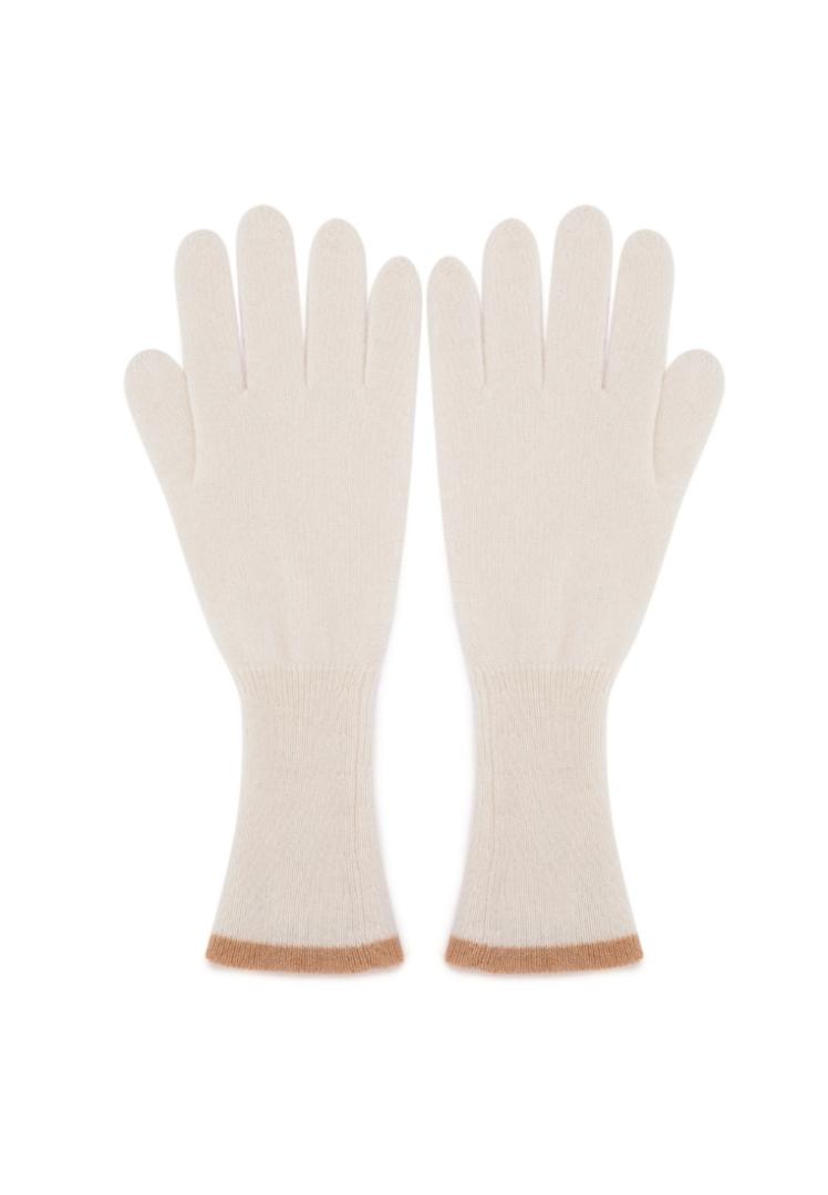 Перчатки кашемировые удлиненные "Сливочный Пломбир"
