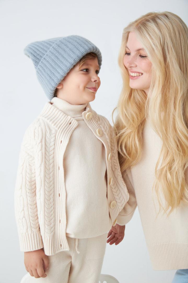 Кардиган из кашемира детский "Взбитые Сливки"