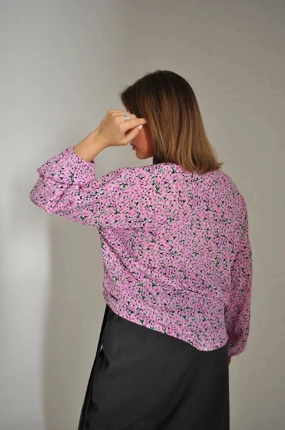 Рубашка из вискозы "Сирень"