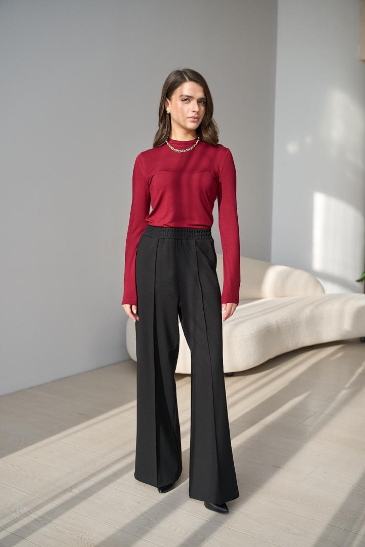 Черные брюки палаццо