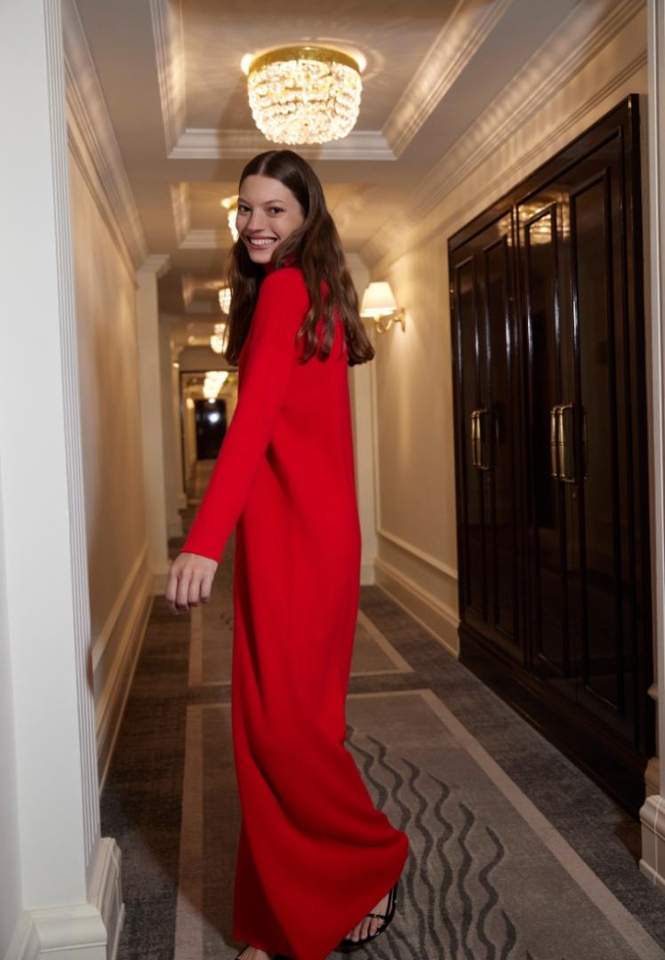 Платье-уют с кашемиром "Алая Роскошь"