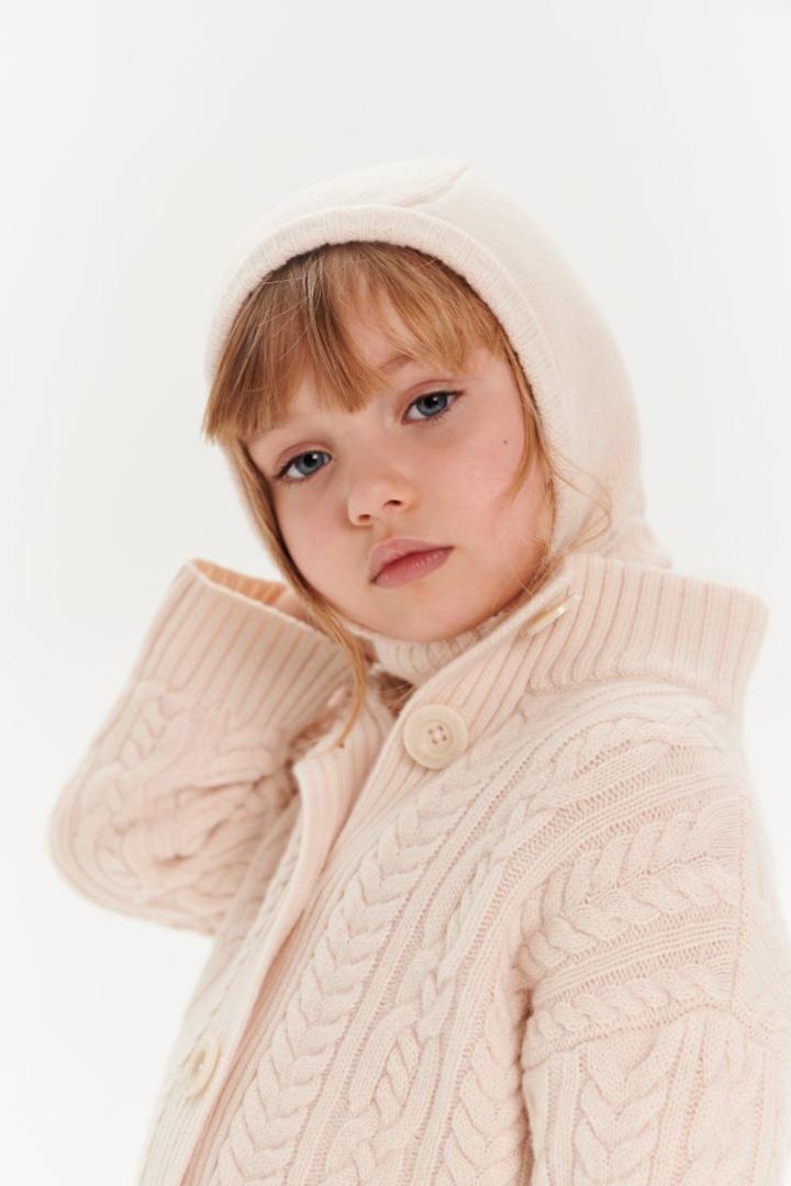 Балаклава из кашемира детская "Взбитые Сливки"