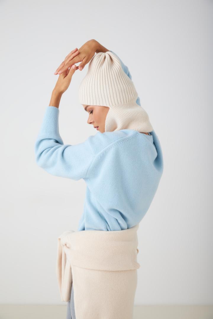 Балаклава из кашемира "Взбитые Сливки"