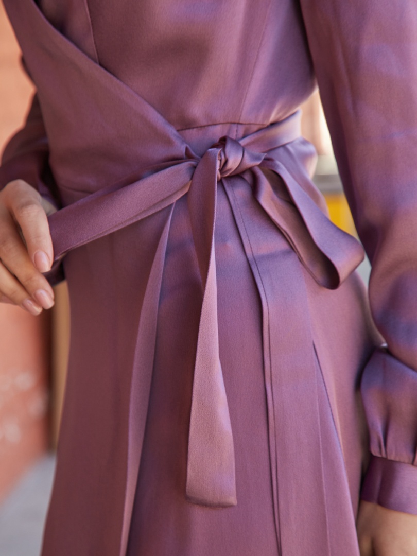 Платье на запах Кери "Сливовое"