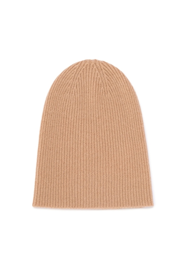 Шапка бини из кашемира детская "Кремовый Латте"