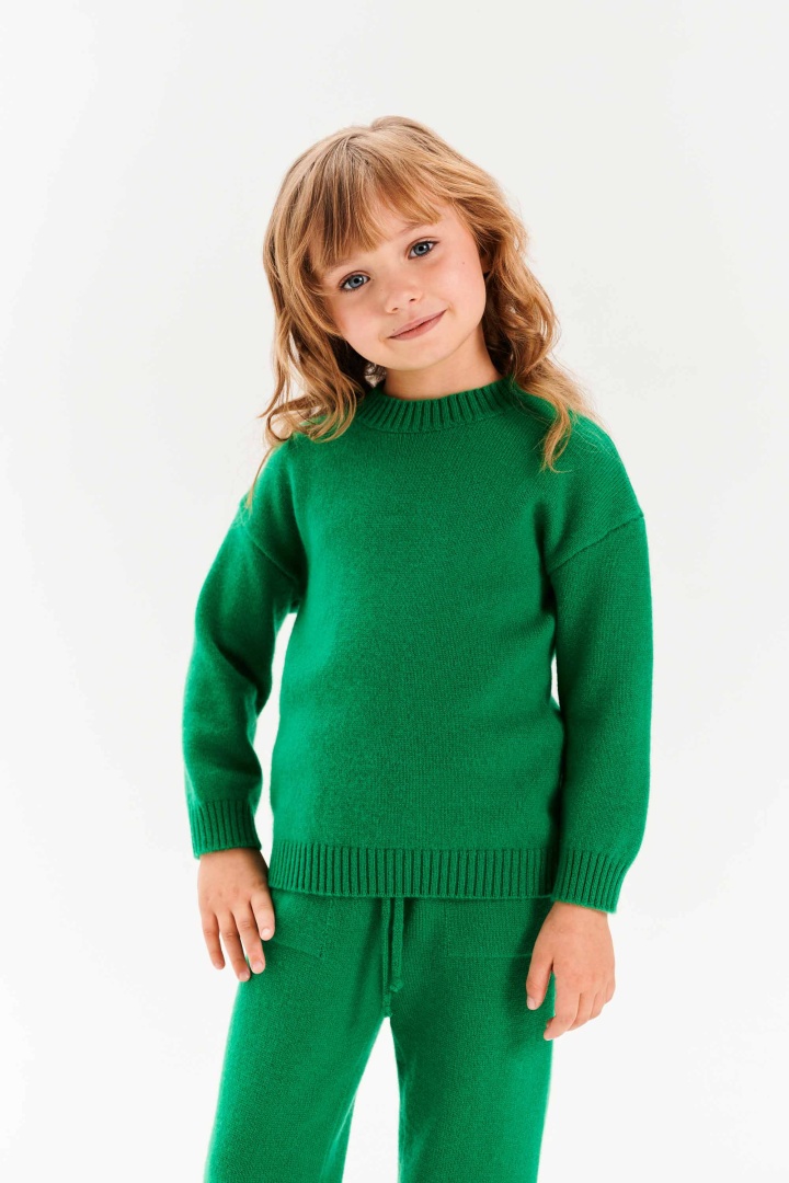 Свитер из кашемира детский "Майская Зелень"