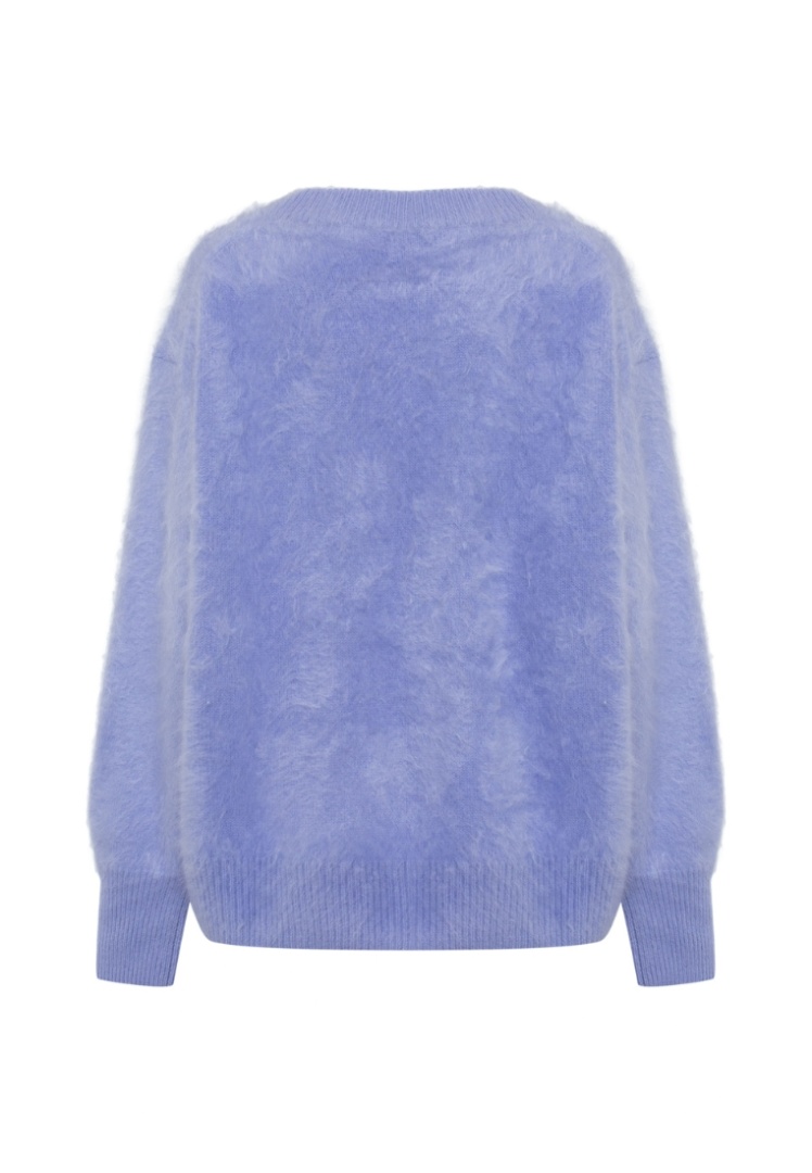 Свитер из пушистого кашемира "Васильковый Иней"