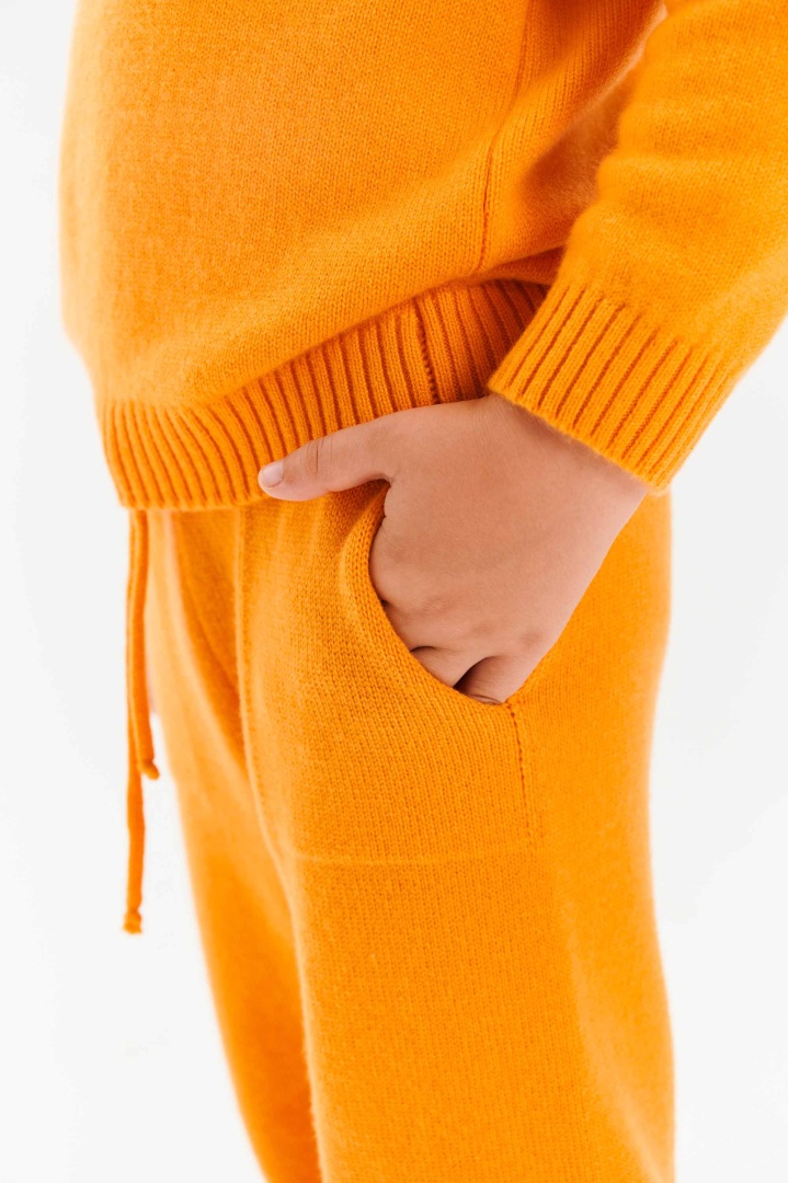 Джоггеры из кашемира детские "Сочный Абрикос"