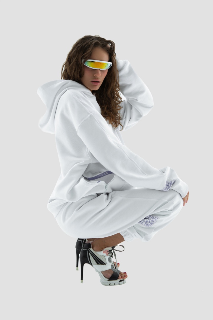 Худи Hoodie Zipper White
