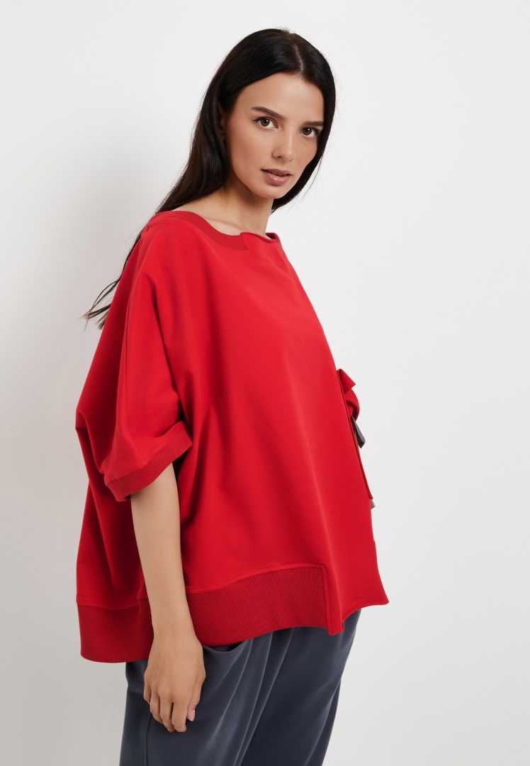 Футболка Летучая мышь красная