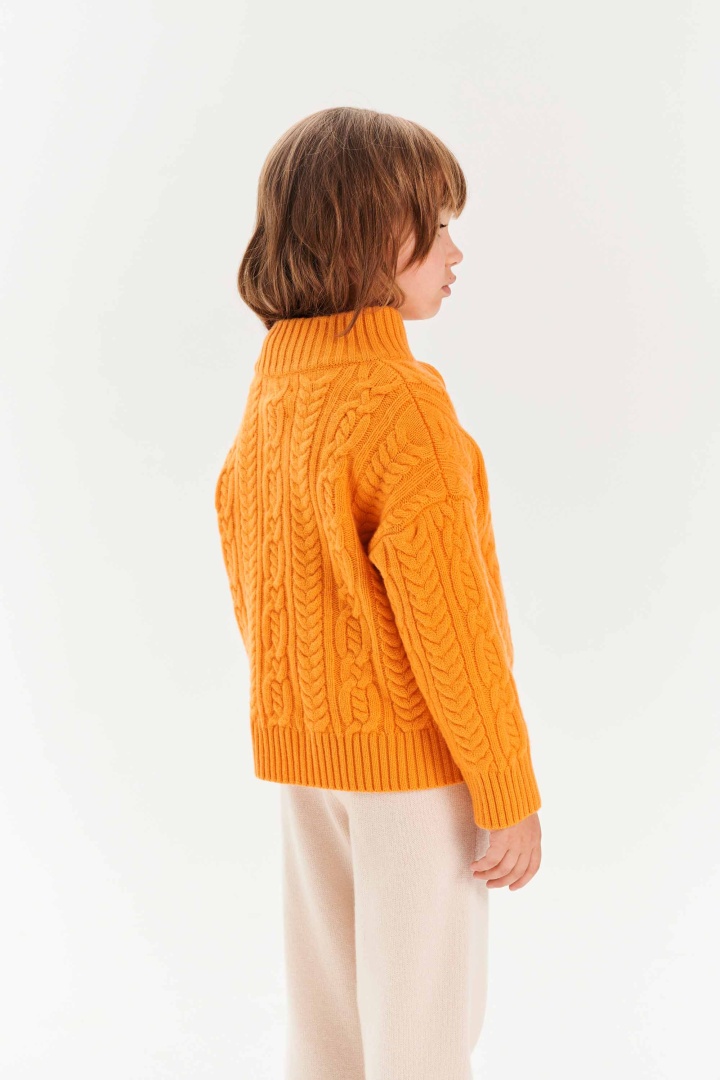 Кардиган из кашемира детский "Сочный Абрикос"