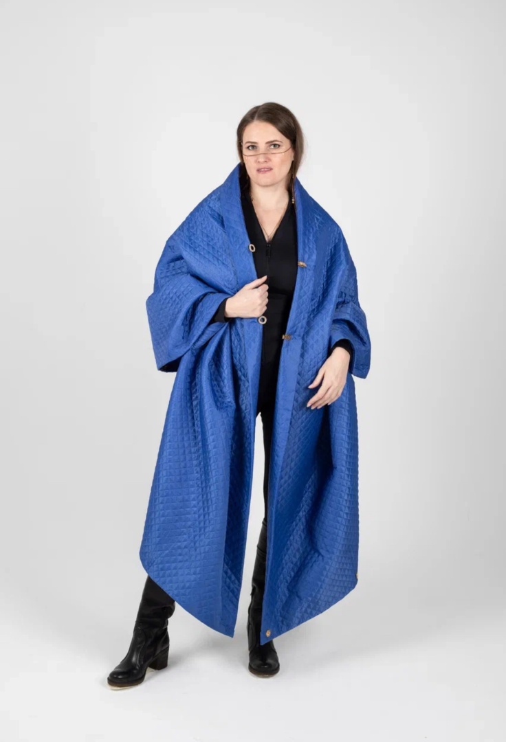 Накидка - трансформер синяя