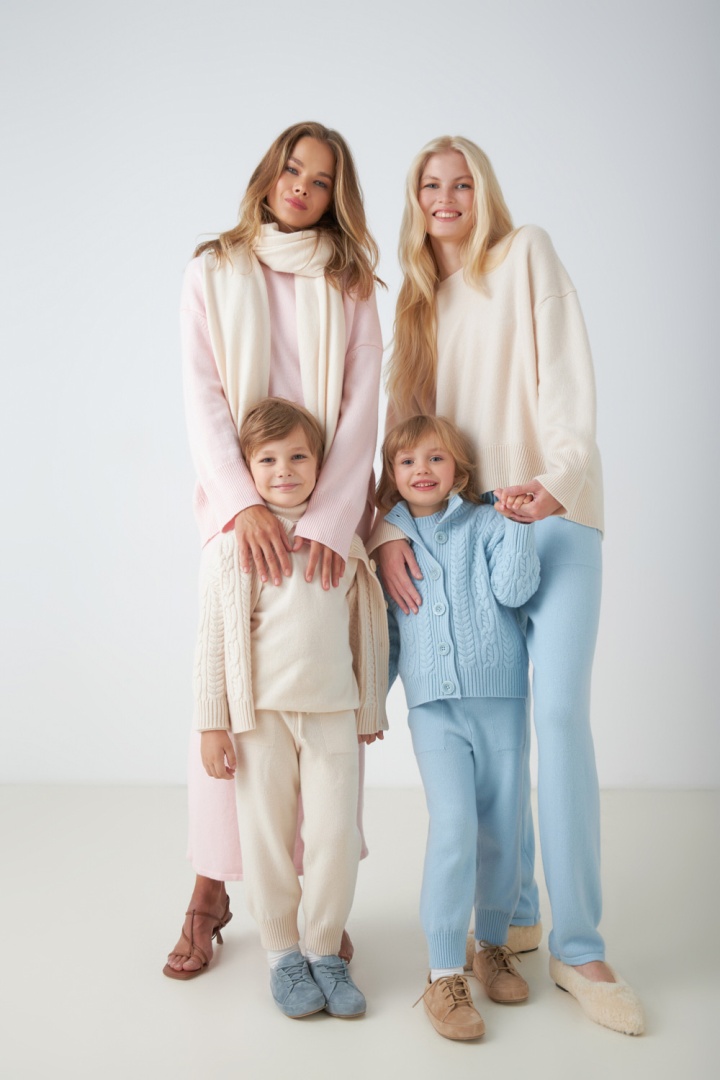 Кардиган из кашемира детский "Взбитые Сливки"
