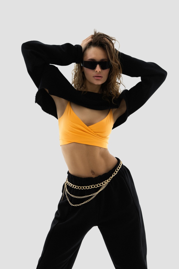 Худи укороченное Crop Hoodie Black