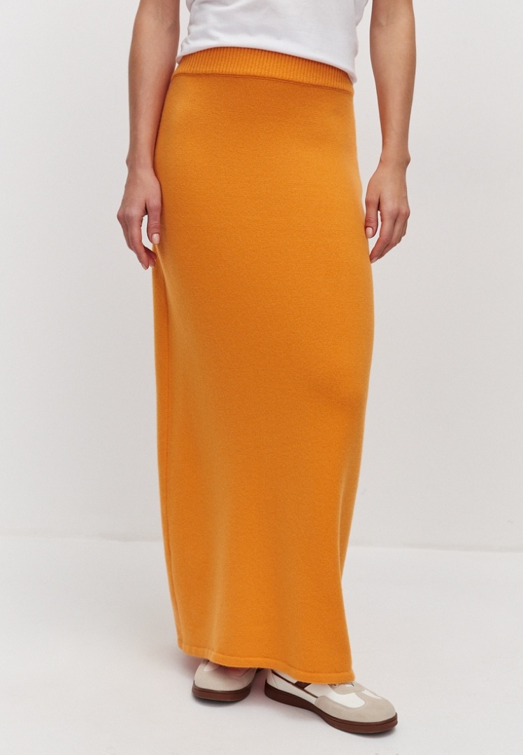 Юбка из кашемира "Сочный Абрикос"