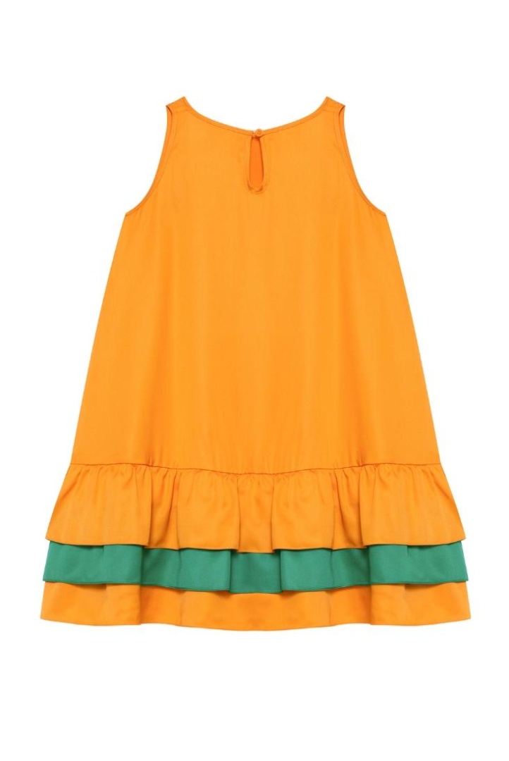 Сарафан-Кармен из шелкового бамбука детский "Сочный Абрикос"