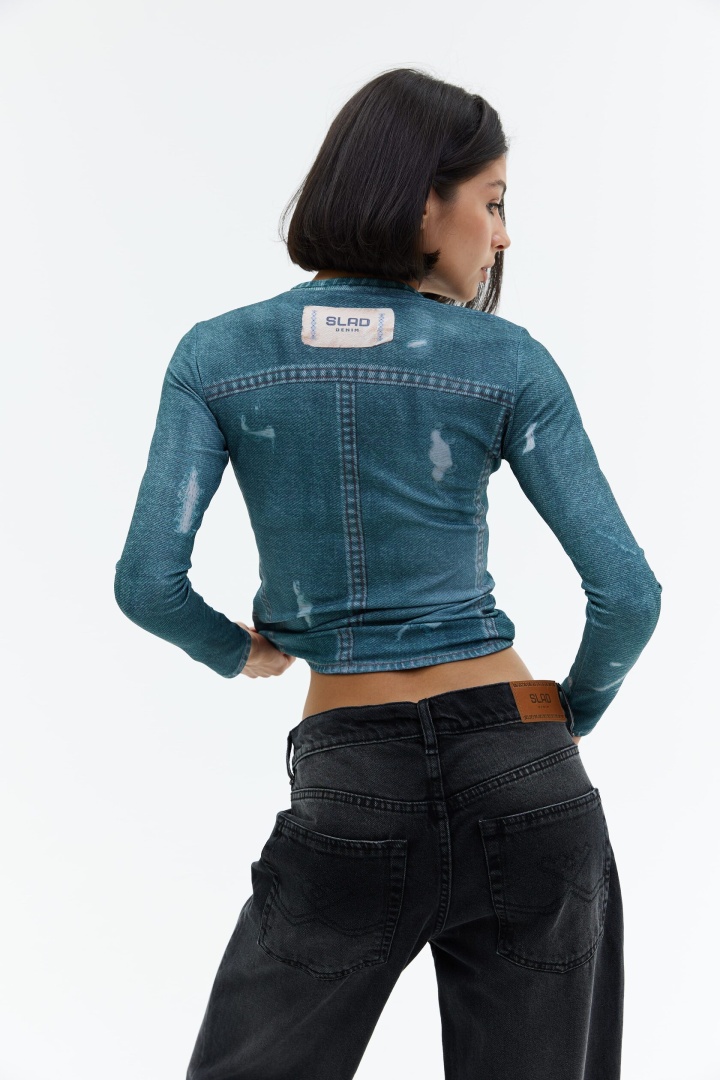Лонгслив Denim GREEN