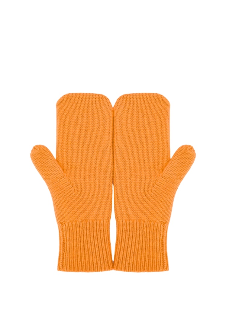 Варежки из кашемира "Сочный Абрикос"
