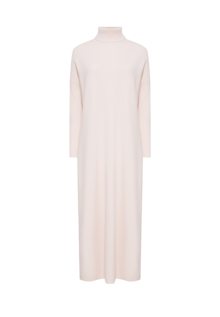 Платье-уют из органического кашемира "Взбитые Сливки"