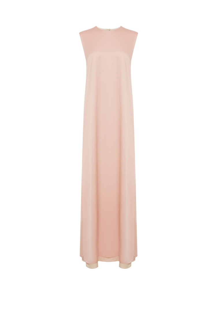 Платье длинное из шелкового бамбука "Легкий румянец на Игристом"