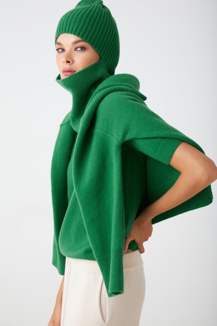 Балаклава из кашемира "Майская Зелень"