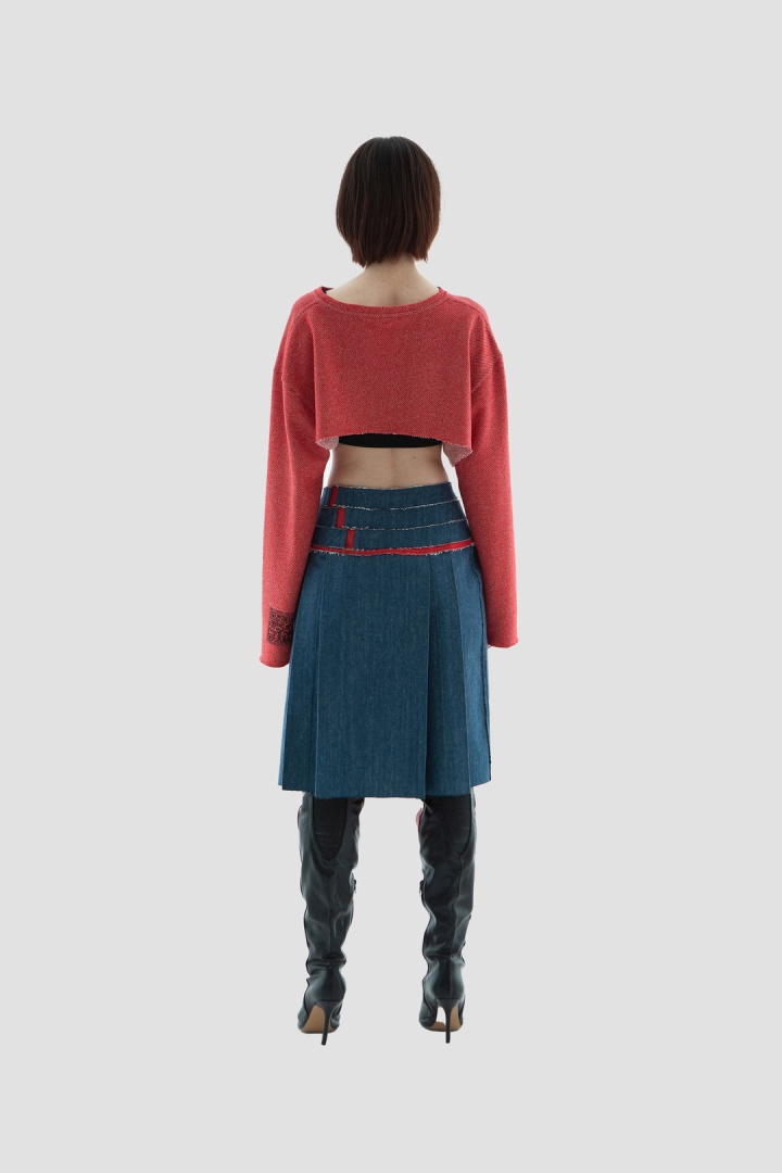 Худи укороченное Crop Hoodie Red