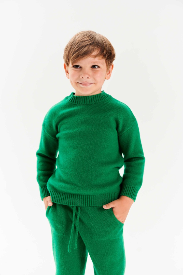 Свитер из кашемира детский "Майская Зелень"