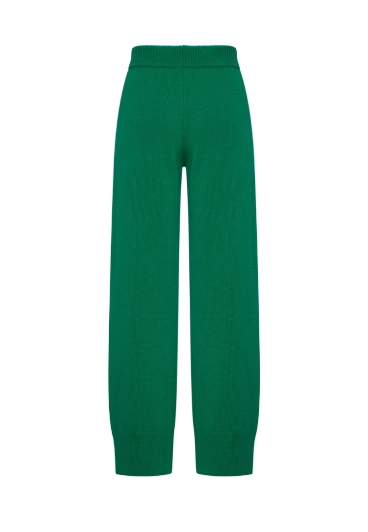 Брюки с манжетами из кашемира "Майская Зелень"