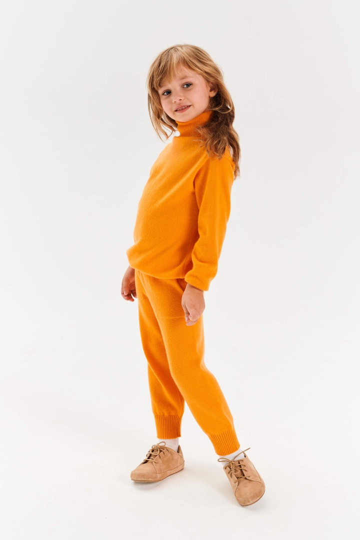 Джоггеры из кашемира детские "Сочный Абрикос"