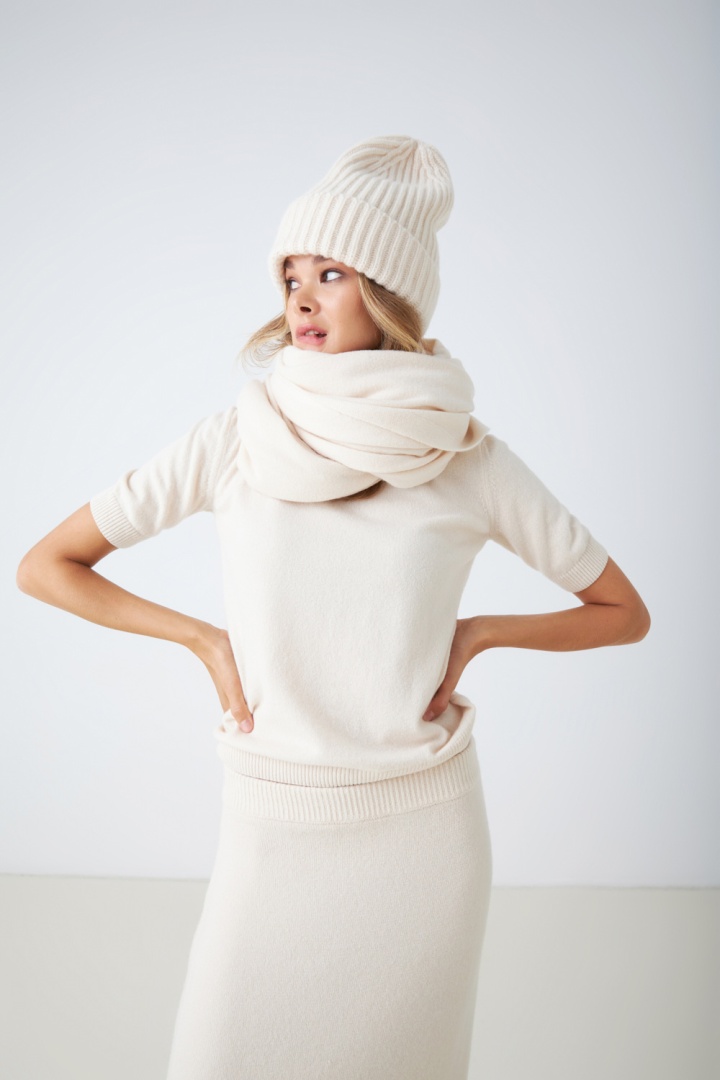 Футболка из кашемира "Взбитые Сливки"