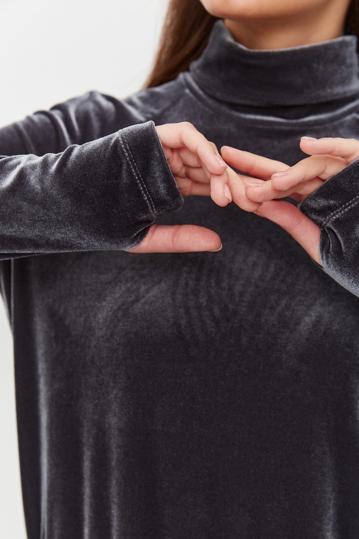 Водолазка из велюра