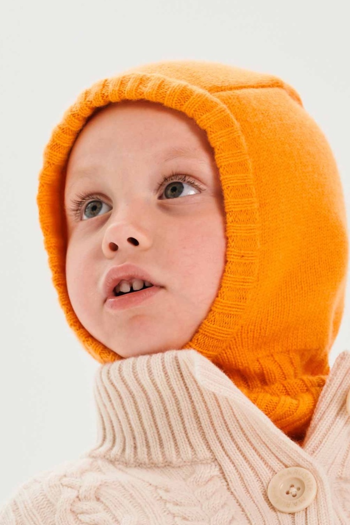 Балаклава из кашемира детская "Сочный Абрикос"