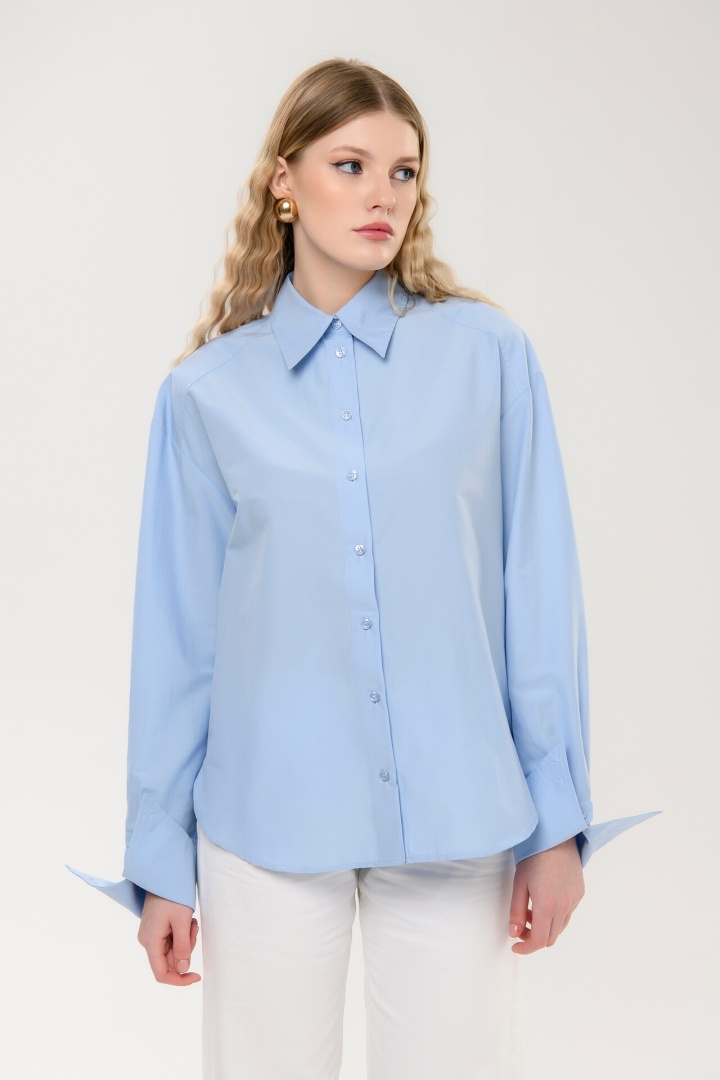 Рубашка голубая "Соллия"